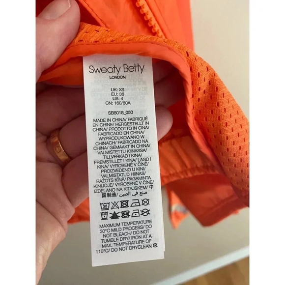 Sweaty Betty NWT Pack Away Jacket Hooded Lightweight Full Zip Size XS - Picture 7 of 12